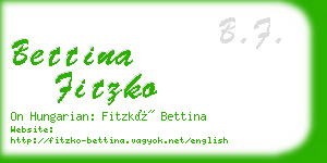 bettina fitzko business card